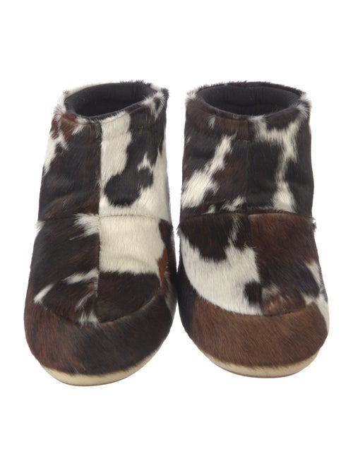 Moon Boot Ponyhair Animal Print Lace-Up Boots