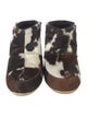 Moon Boot Ponyhair Animal Print Lace-Up Boots