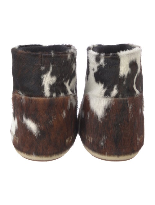Moon Boot Ponyhair Animal Print Lace-Up Boots