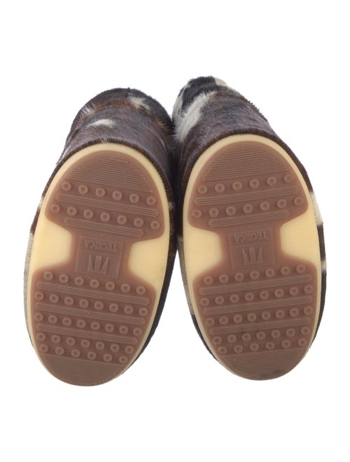 Moon Boot Ponyhair Animal Print Lace-Up Boots