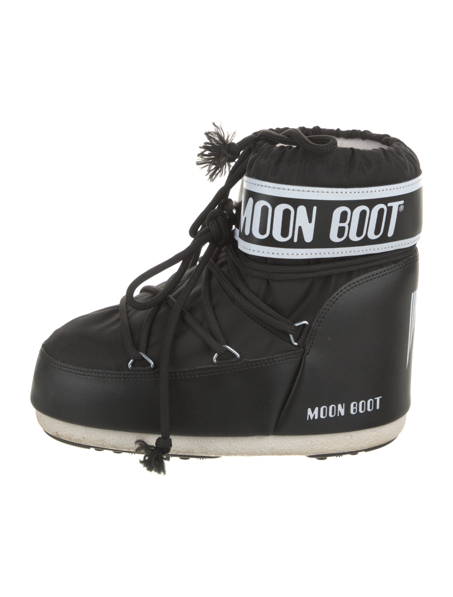 Moon Boot Leather Printed Lace-Up Boots