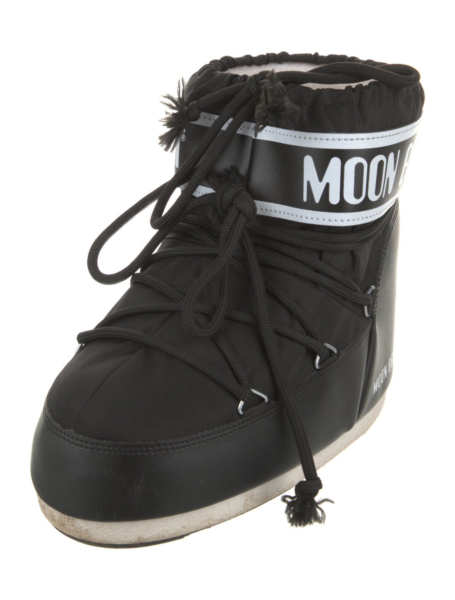 Moon Boot Leather Printed Lace-Up Boots