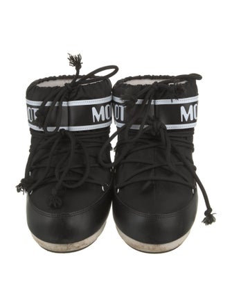 Moon Boot Leather Printed Lace-Up Boots