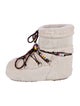 Moon Boot Faux Fur Beaded Accents Lace-Up Boots w/ Tags