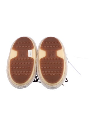 Moon Boot Faux Fur Beaded Accents Lace-Up Boots w/ Tags