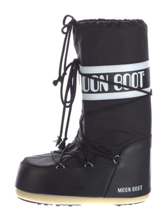 Moon Boot Nylon Graphic Print Lace-Up Boots