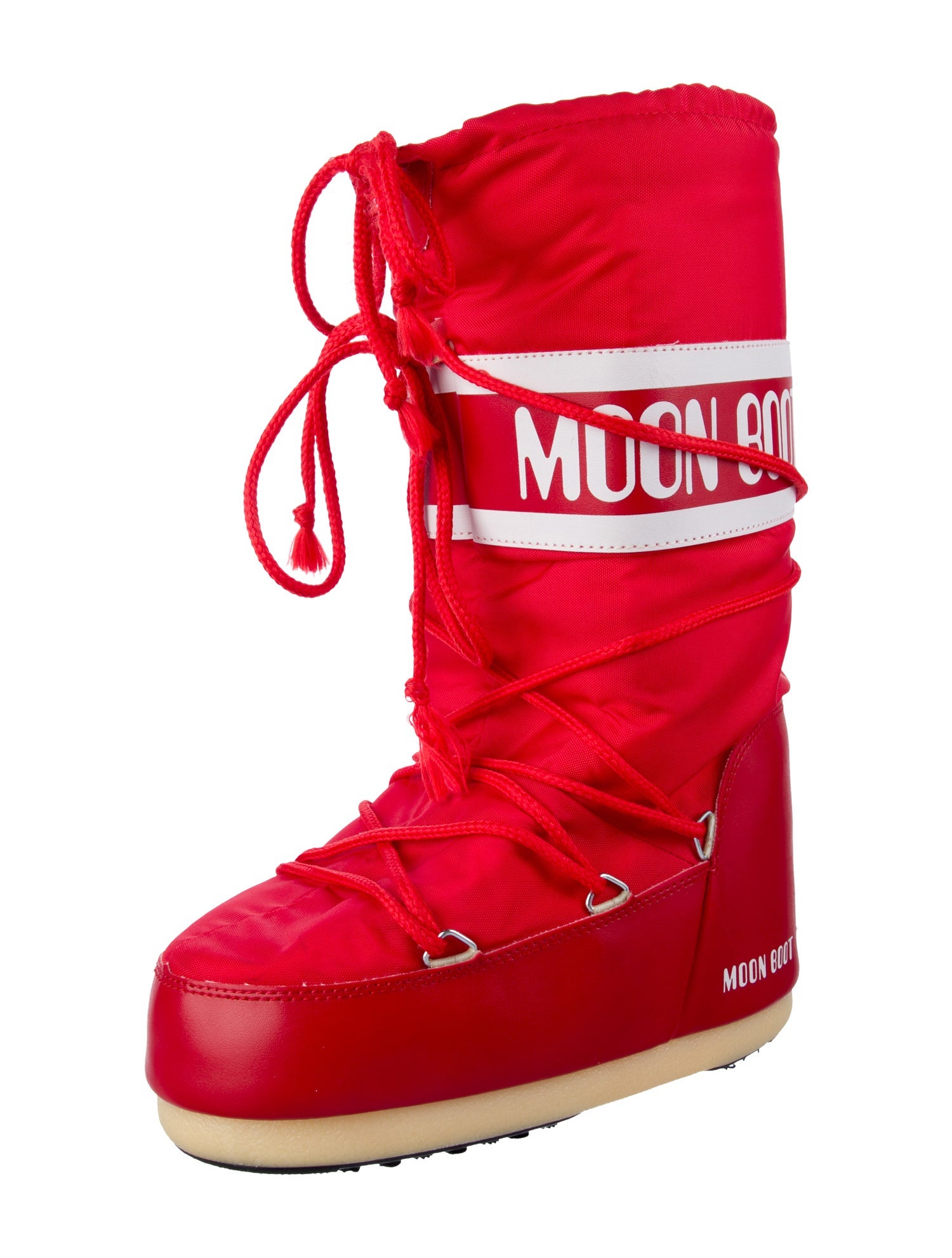 Moon Boot Nylon Graphic Print Lace-Up Boots