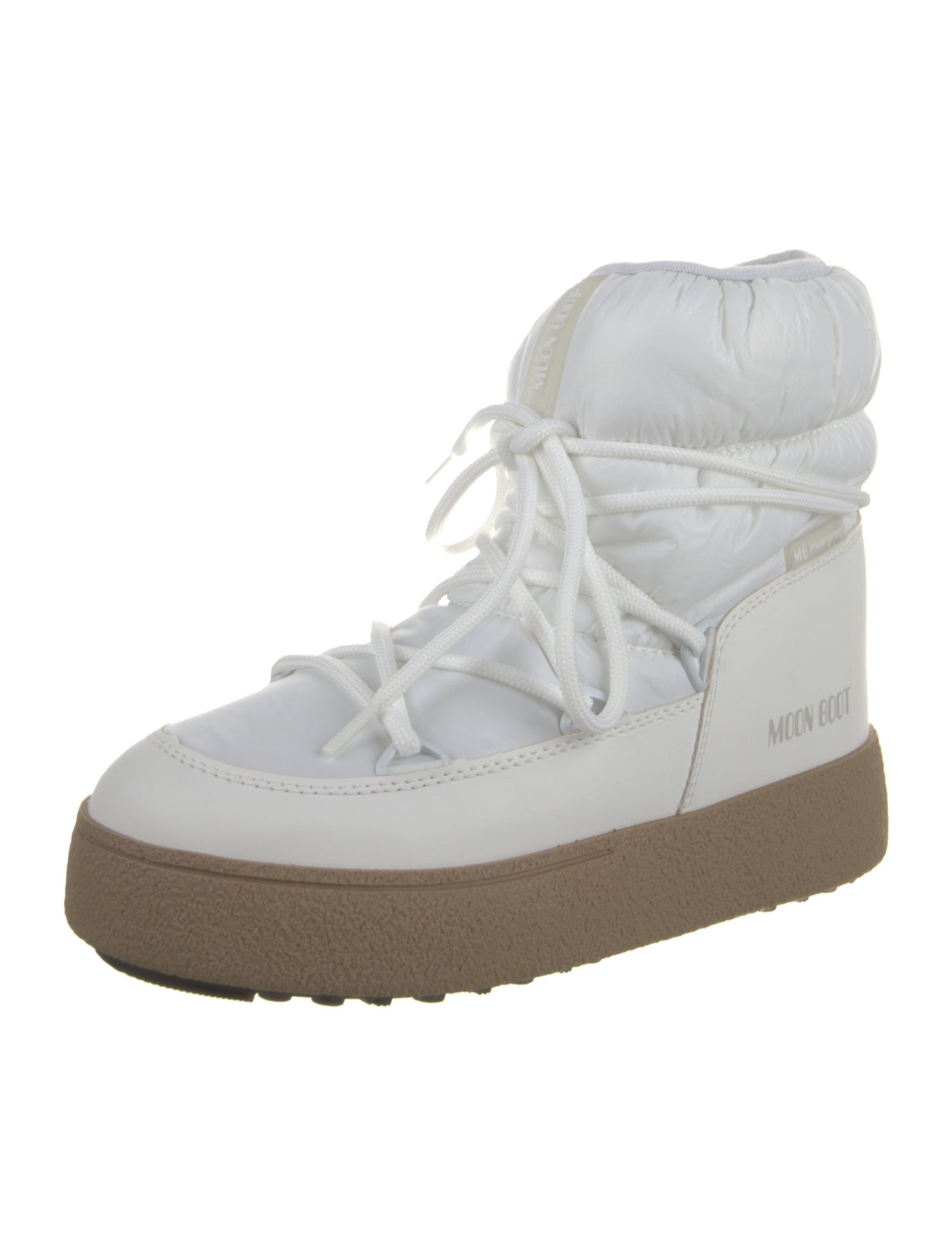 Moon Boot Nylon Colorblock Pattern Lace-Up Boots