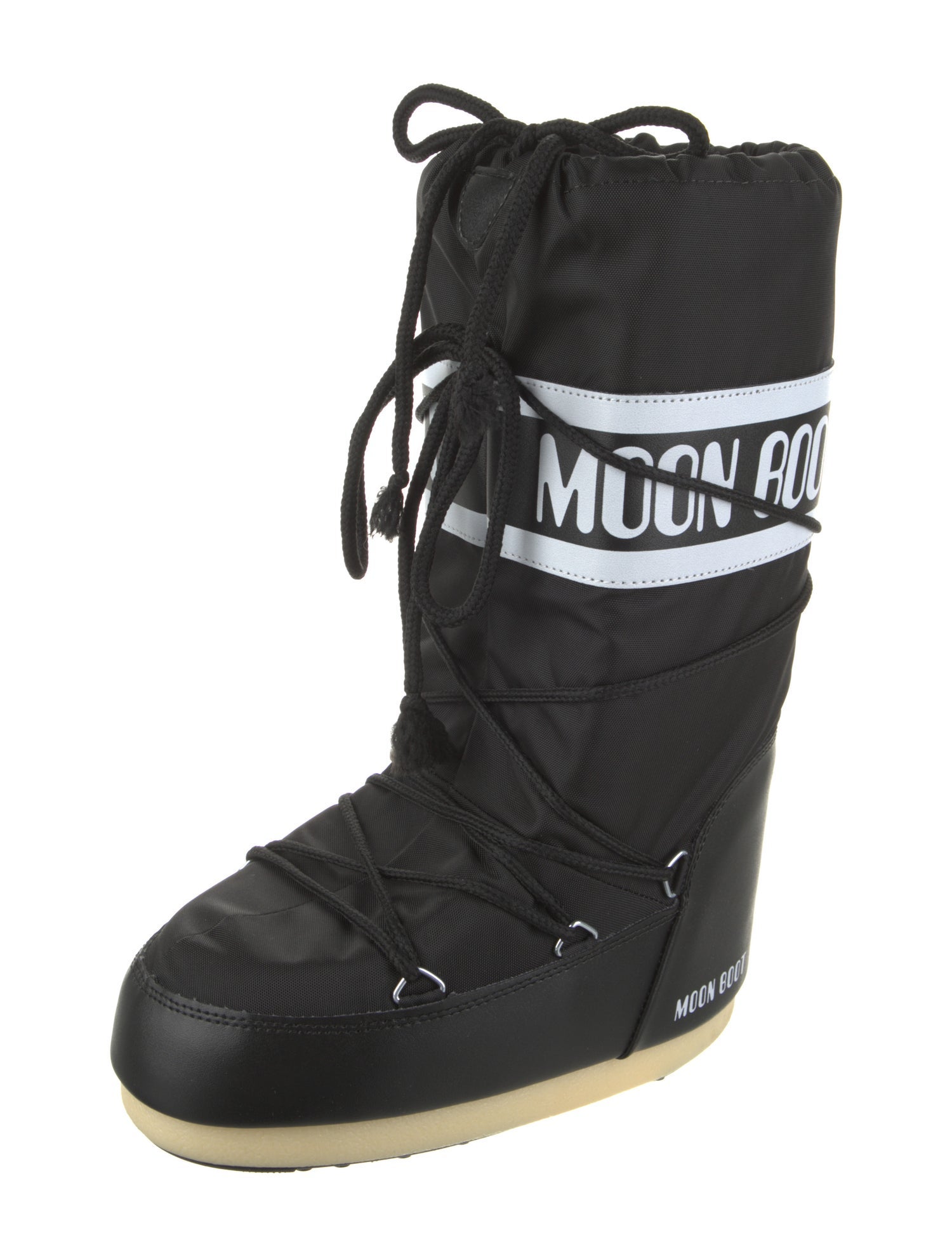Moon Boot Nylon Graphic Print Lace-Up Boots