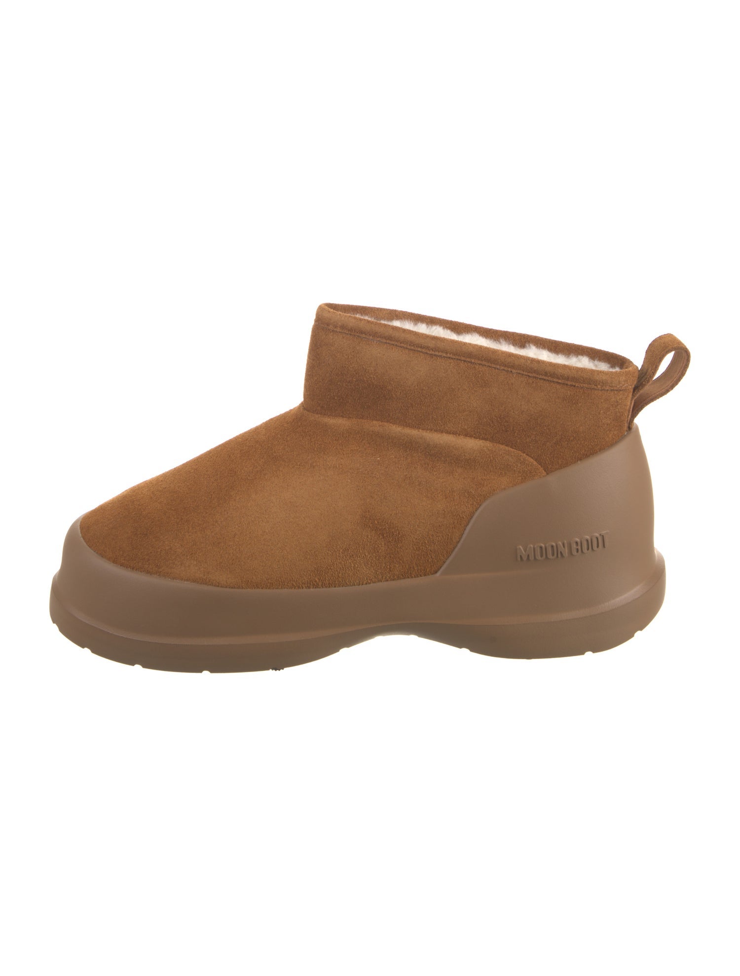 Moon Boot Suede Fur Trim Lace-Up Boots