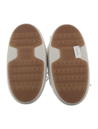 Moon Boot Leather Fur Trim Lace-Up Boots