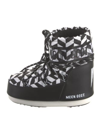 Moon Boot Canvas Printed Hiking Boots