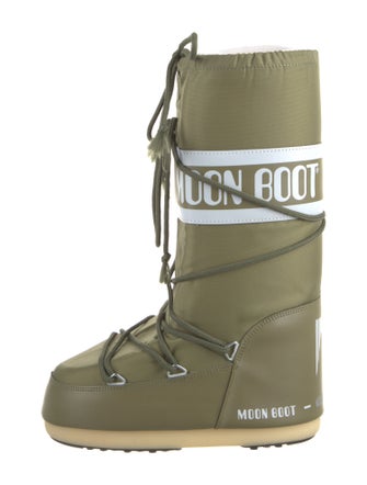 Moon Boot Nylon Graphic Print Lace-Up Boots