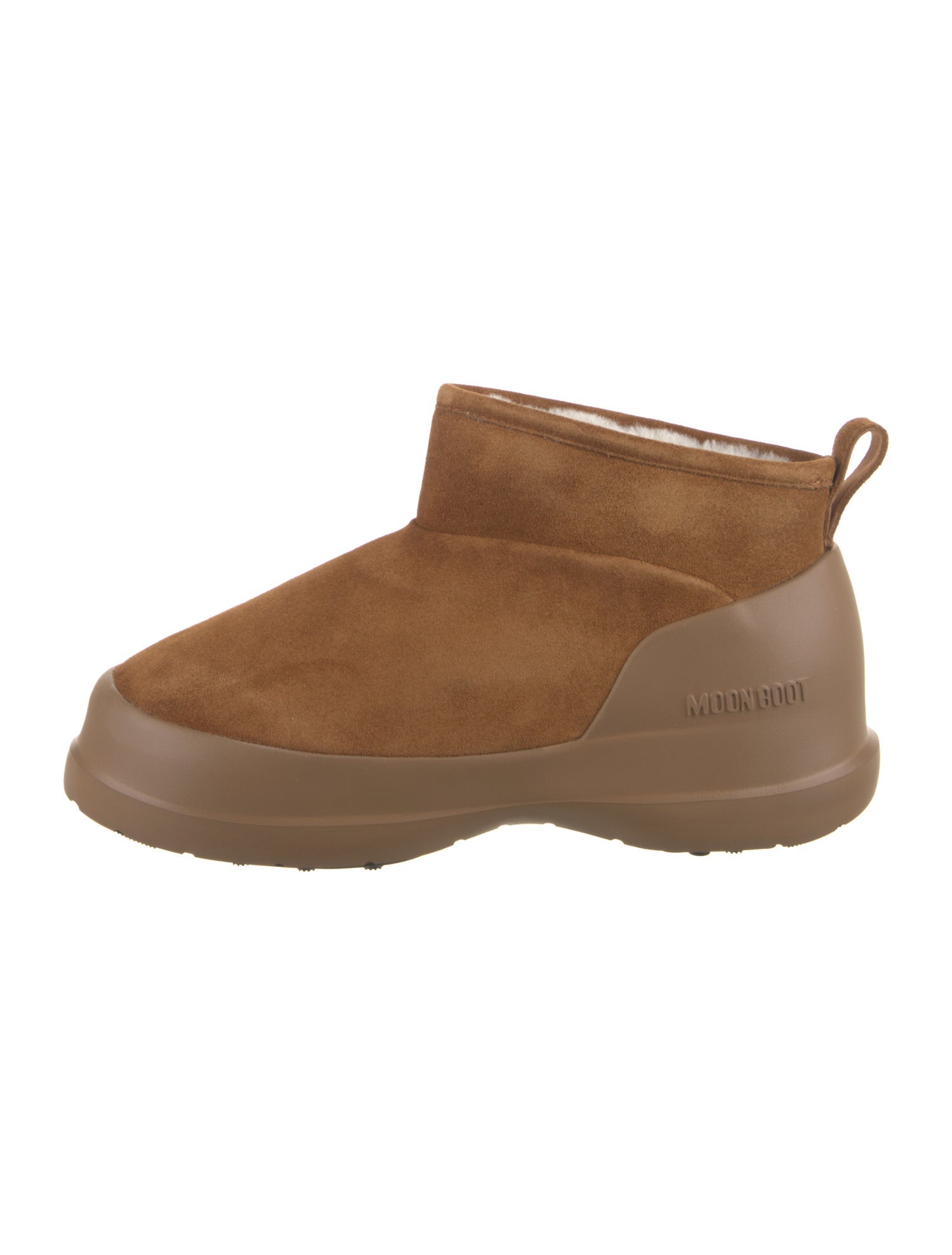 Moon Boot Suede Fur Trim Lace-Up Boots