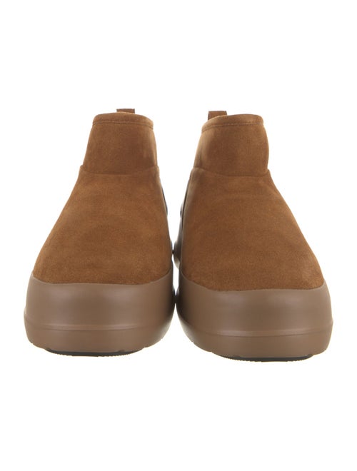 Moon Boot Suede Fur Trim Lace-Up Boots