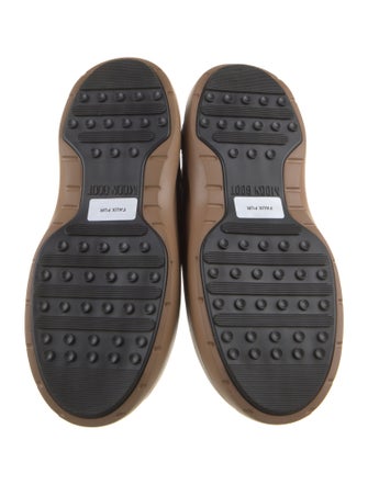 Moon Boot Suede Fur Trim Lace-Up Boots