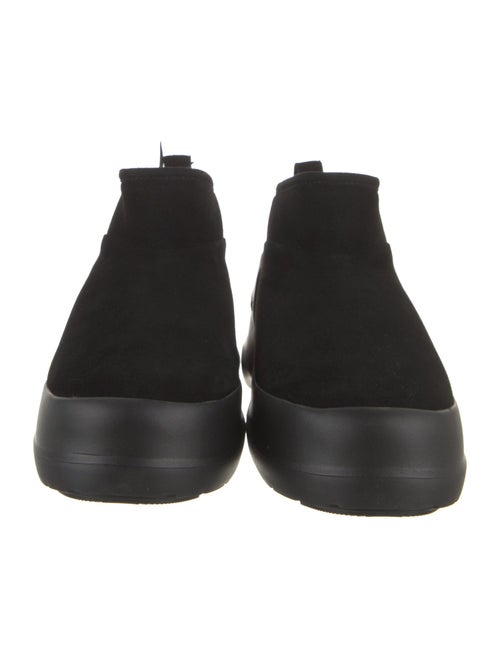 Moon Boot Suede Faux Fur Trim Lace-Up Boots