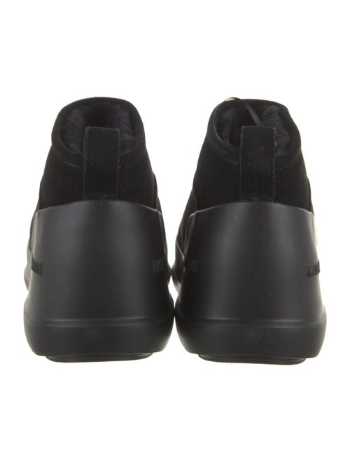 Moon Boot Suede Faux Fur Trim Lace-Up Boots