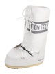 Moon Boot Nylon Leather Trim Embellishment Lace-Up Boots