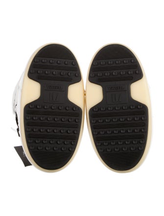 Moon Boot Nylon Leather Trim Embellishment Lace-Up Boots