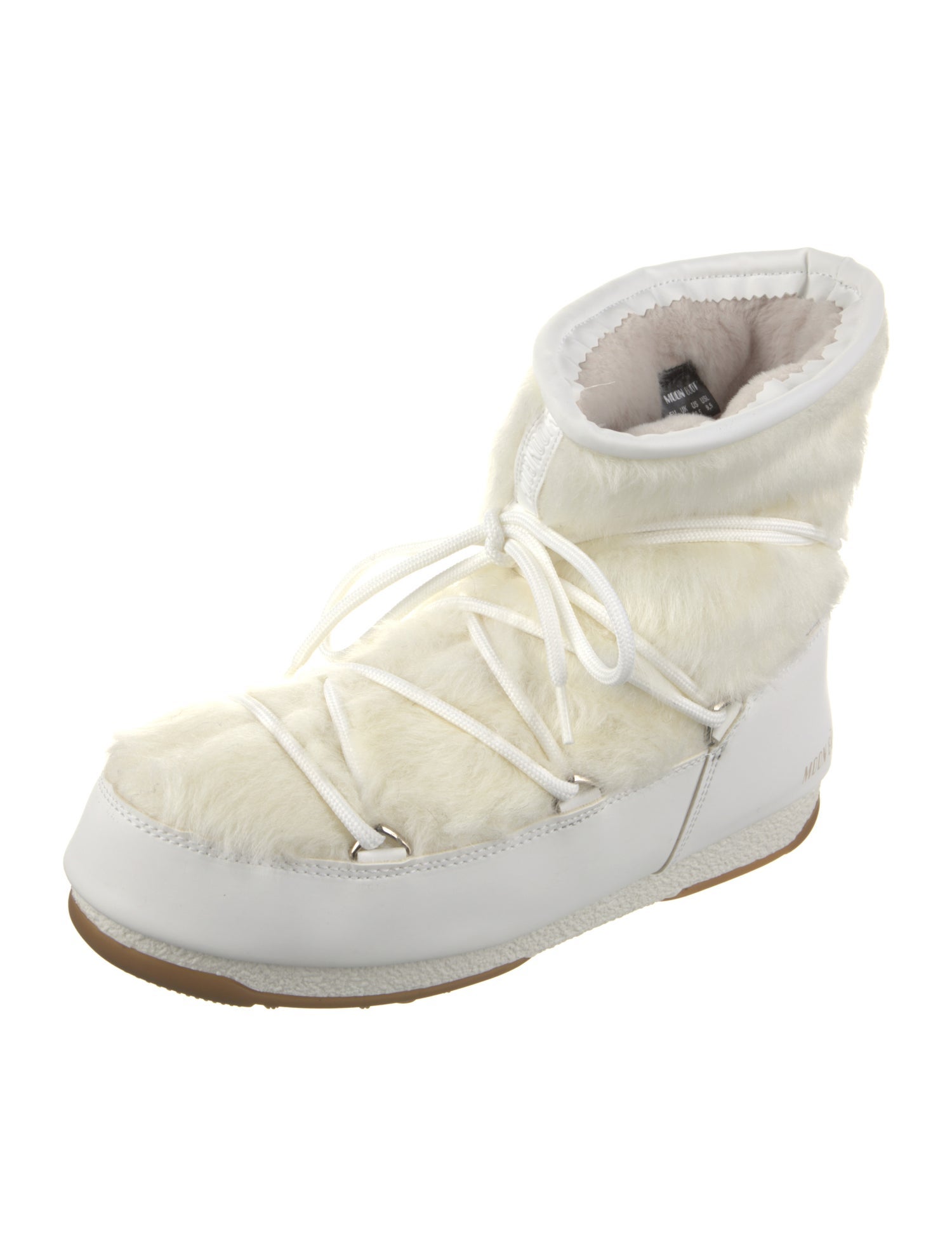 Moon Boot Faux Fur Graphic Print Lace-Up Boots