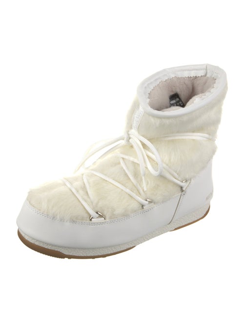 Moon Boot Faux Fur Graphic Print Lace-Up Boots