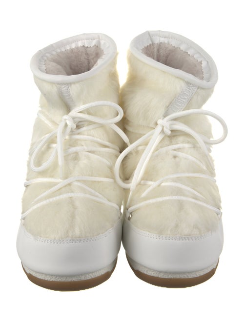 Moon Boot Faux Fur Graphic Print Lace-Up Boots