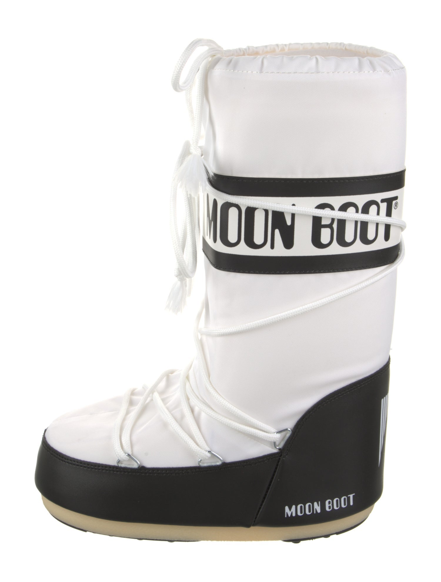 Moon Boot Leather Graphic Print Lace-Up Boots