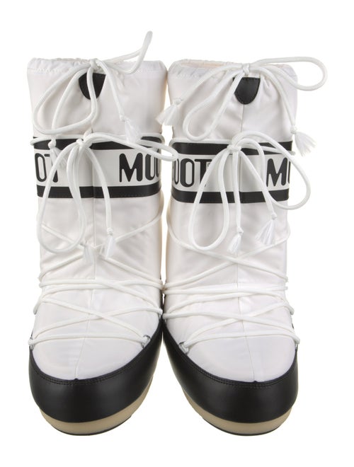 Moon Boot Leather Graphic Print Lace-Up Boots