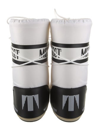 Moon Boot Leather Graphic Print Lace-Up Boots