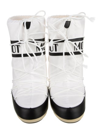 Moon Boot Nylon Graphic Print Lace-Up Boots