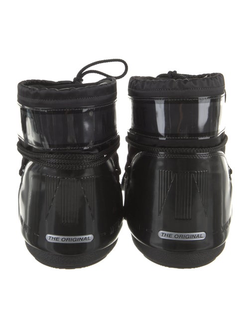 Moon Boot Nylon Leather Trim Embellishment Lace-Up Boots