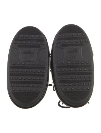 Moon Boot Nylon Leather Trim Embellishment Lace-Up Boots