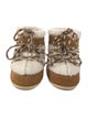 Moon Boot Suede Colorblock Pattern Lace-Up Boots