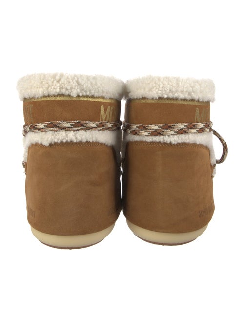 Moon Boot Suede Colorblock Pattern Lace-Up Boots