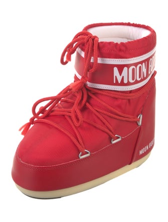 Moon Boot Nylon Graphic Print Lace-Up Boots