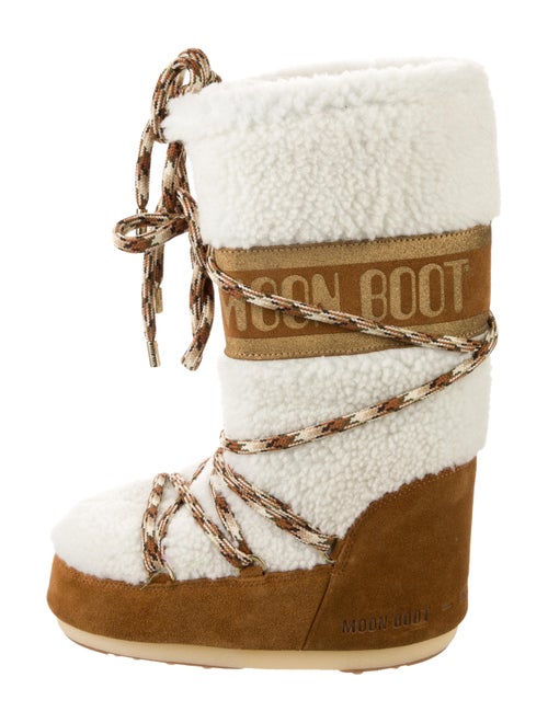 Moon Boot Suede Printed Lace-Up Boots