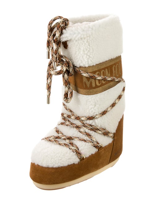 Moon Boot Suede Printed Lace-Up Boots