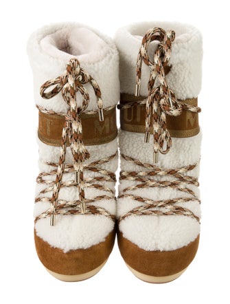 Moon Boot Suede Printed Lace-Up Boots