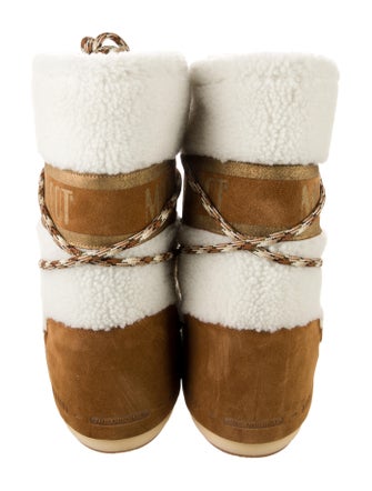 Moon Boot Suede Printed Lace-Up Boots