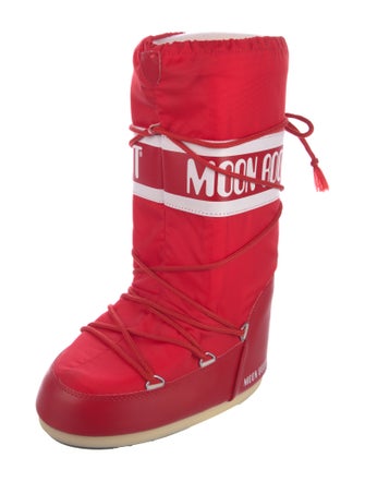 Moon Boot Nylon Graphic Print Lace-Up Boots