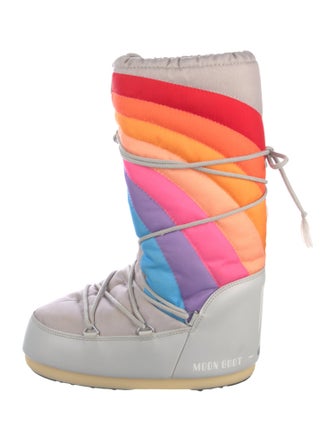 Moon Boot Rainbow Nylon Lace-Up Boots