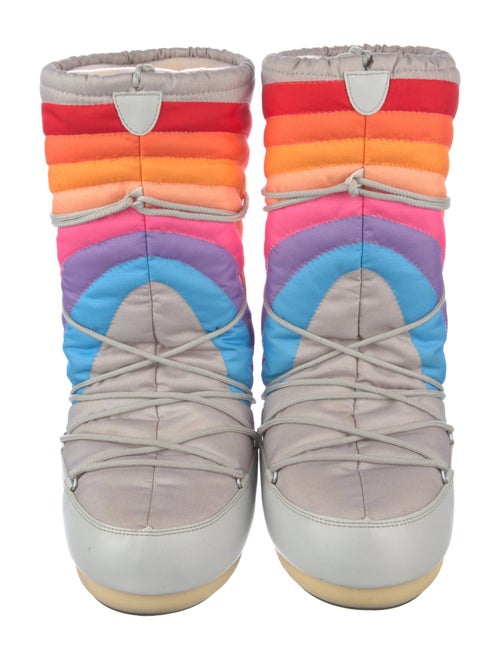 Moon Boot Rainbow Nylon Lace-Up Boots