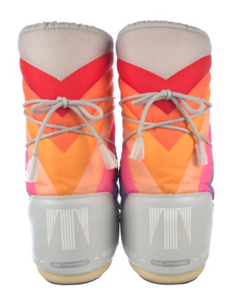 Moon Boot Rainbow Nylon Lace-Up Boots