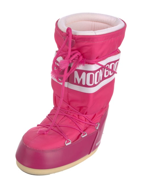 Moon Boot Nylon Graphic Print Lace-Up Boots