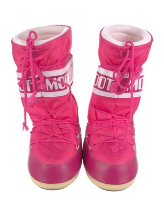 Moon Boot Nylon Graphic Print Lace-Up Boots
