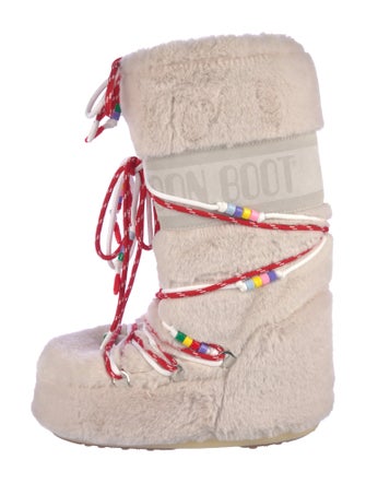 Moon Boot Fur Printed Lace-Up Boots