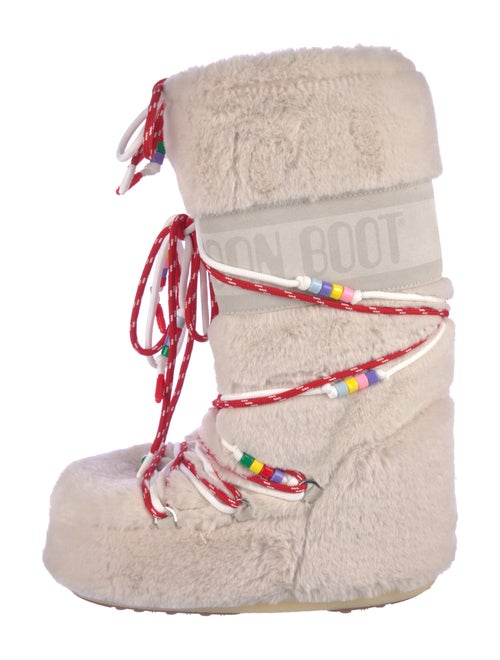 Moon Boot Fur Printed Lace-Up Boots