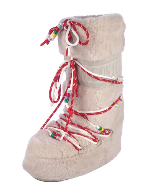 Moon Boot Fur Printed Lace-Up Boots
