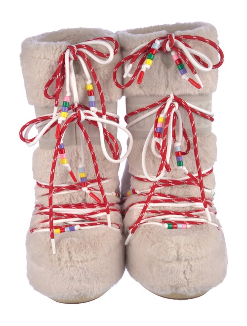 Moon Boot Fur Printed Lace-Up Boots